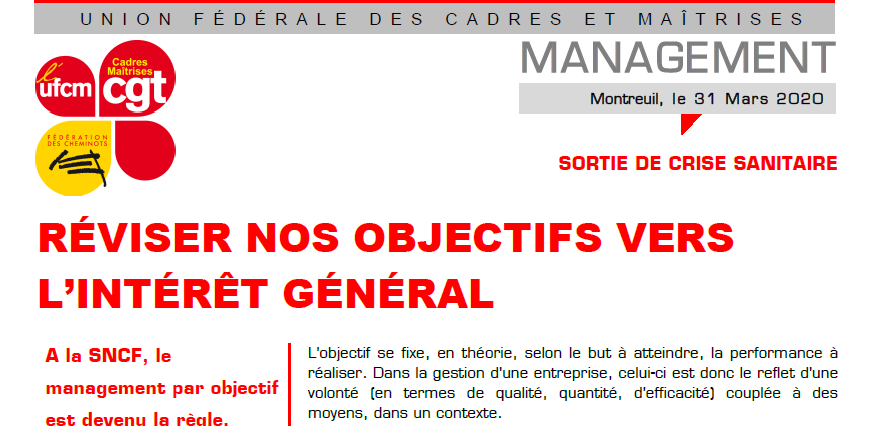 Tract UFCM reviser nos objectifs vers l interet general