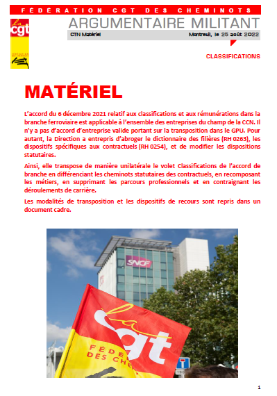 20220825 Argumentaire CTN Materiel Classifications