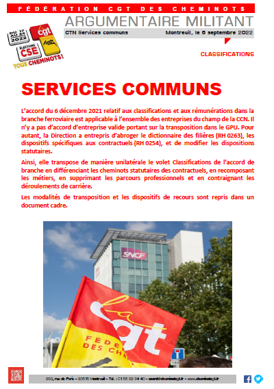 20220906 Argumentaire CTN SC Classifications