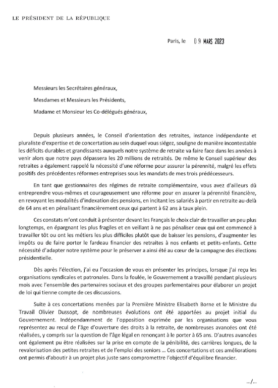 Réponse du PR à lintersyndicale